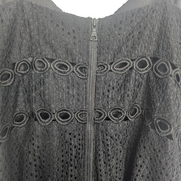 Bardot Dress Fit & Flare Dress Mini Dress Cocktail Dress Party Dress 8 Black - Picture 10 of 10